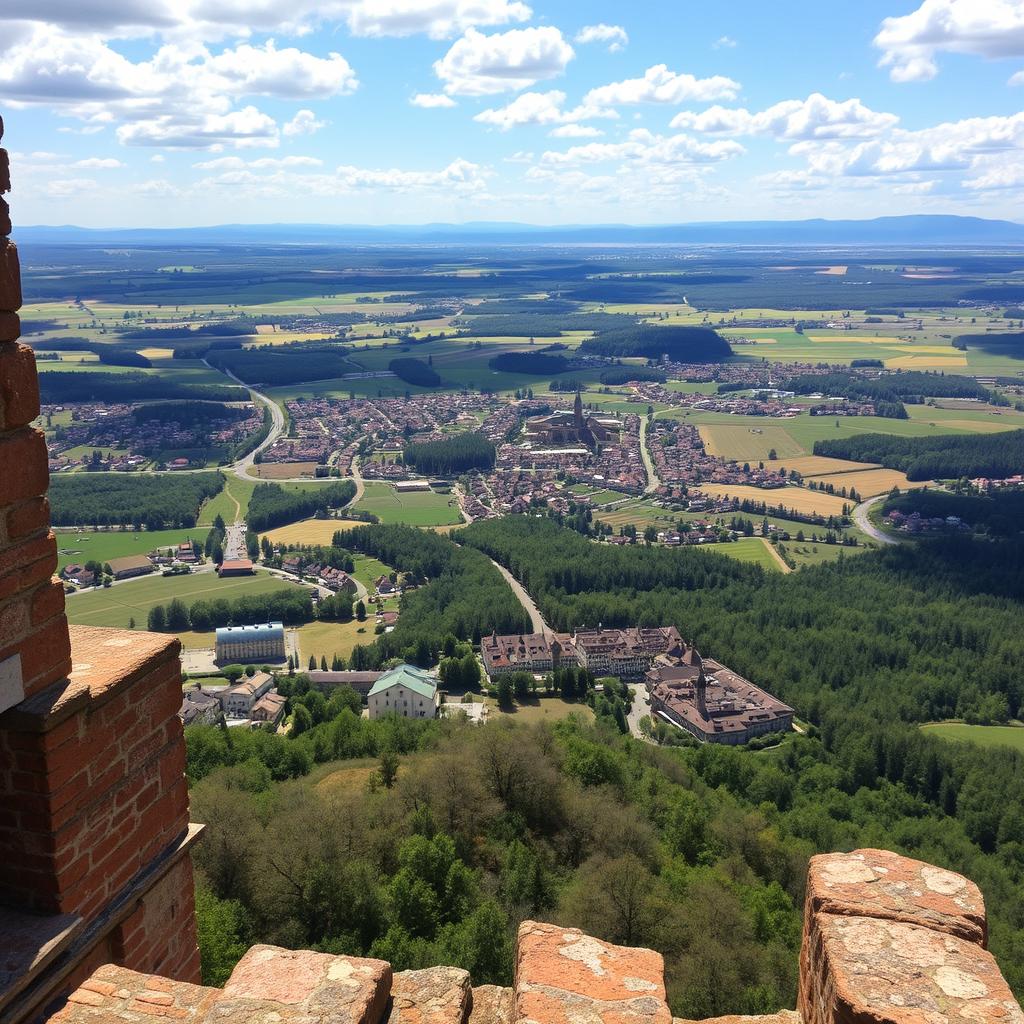 Vue panoramique depuis le donjon du château du Haut-Koenigsbourg